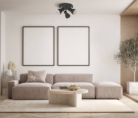 Plafon z reflektorami RIADO SPL-3422-3-BL