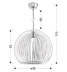 LAMPA SUFITOWA WISZĄCA CANDELLUX HAGA 31-50345 E27 NIEBIESKI