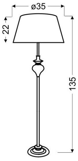 Lampa podłogowa srebrna nitkowy abażur 1xE27 Gillenia 51-11947
