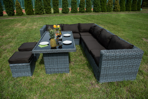 Zestaw mebli ogrodowych z technorattanu MAESTOSO