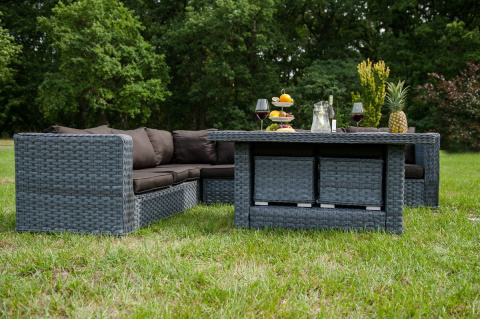 Zestaw mebli ogrodowych z technorattanu MAESTOSO