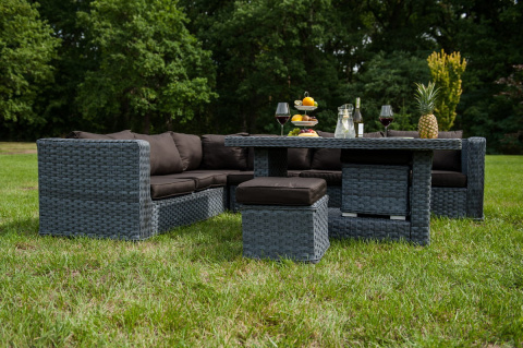 Zestaw mebli ogrodowych z technorattanu MAESTOSO