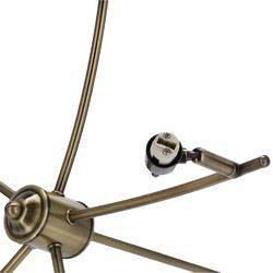 LENTINI LAMPA WISZĄCA PATYNOWY 5X40W G9 KLOSZ BURSZTYNOWY