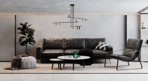 Lampa wisząca Arizona 9 czarny/złoty