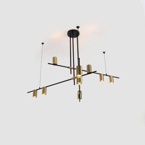 Lampa wisząca Arizona 9 czarny/złoty