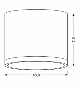 Lampa sufitowa czarno-drewniana 8,8x7,5cm Tuba Candellux 2275949