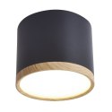 Lampa sufitowa czarno-drewniana 8,8x7,5cm Tuba Candellux 2275949