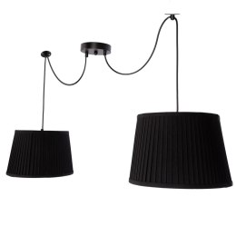 GILLO LAMPA WISZĄCA CZARNY 2X40W E27 ABAŻUR CZARNY