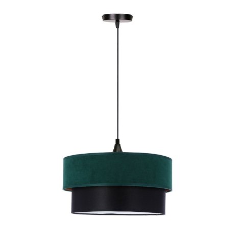 Solanto lampa wisząca but.zieleń + czarny 1x60 e27 abażur duo 35+30