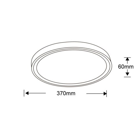 Vegas plafon mały 4000K czarny