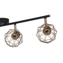 Lampa ścienna sufitowa listwa czarny klosz miedziany 4x40W E14 Acrobat 94-22226