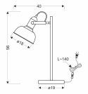 Lampa stołowa gabinetowa czarna E27 40W Reno 41-80066