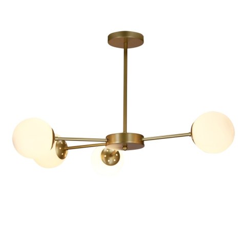 Lampa sufitowa mosiądz/biała 4 Mati 34-01566