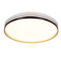 MONTANA LAMPA SUFITOWA PLAFON CZARNY+BIAŁY+ZŁOTY 24W LED 40 CM KLOSZ BIAŁY