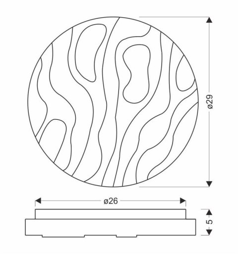 Nevada lampa sufitowa plafon biały 15w led 29 cm efekt sky