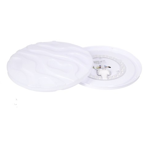 Nevada lampa sufitowa plafon biały 24w led 38,5 cm klosz biały efect sky Nevada lampa sufitowa plafon biały 24w led 38,5 cm klosz biały efect sky