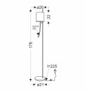 ZETA LAMPA PODŁOGOWA CZARNA 1X40W E27+3W LED ABAŻUR ORZECHOWY 51-25395