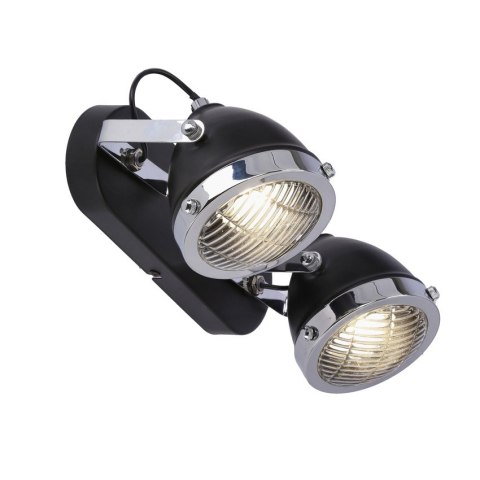 Crazy lampa sufitowa listwa czarny 2x15w gu10 klosz bezbarwny