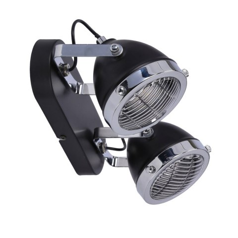 Crazy lampa sufitowa listwa czarny 2x15w gu10 klosz bezbarwny