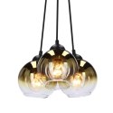 NUBIA LAMPA WISZ�CA CZARNY 3X60W E27 KLOSZ Z�OTY