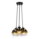 NUBIA LAMPA WISZ�CA CZARNY 3X60W E27 KLOSZ Z�OTY