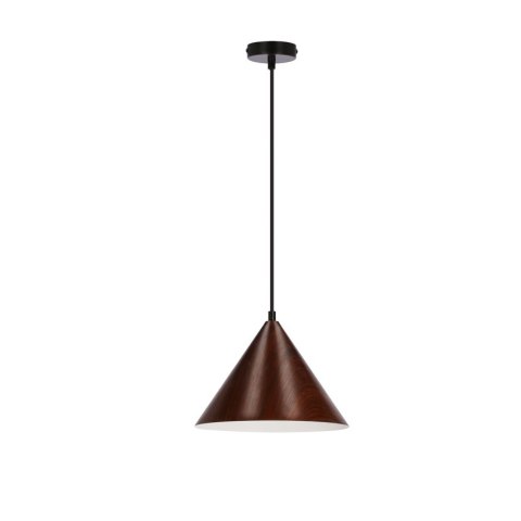 DUNCA LAMPA WISZĄCA 25CM E27 KLOSZ CIEMNY ORZECHOWY