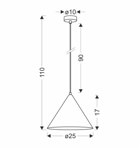 DUNCA LAMPA WISZĄCA 25CM E27 KLOSZ CIEMNY ORZECHOWY