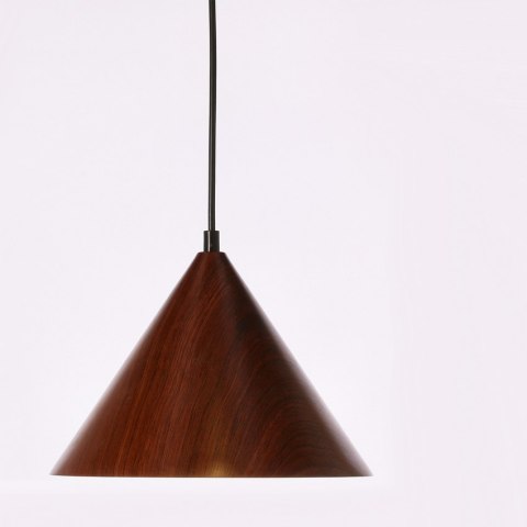 DUNCA LAMPA WISZĄCA 25CM E27 KLOSZ CIEMNY ORZECHOWY