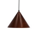 DUNCA LAMPA WISZĄCA 25CM E27 KLOSZ CIEMNY ORZECHOWY