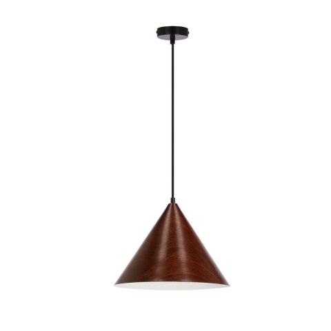 DUNCA LAMPA WISZĄCA 32CM E27 KLOSZ CIEMNY ORZECHOWY