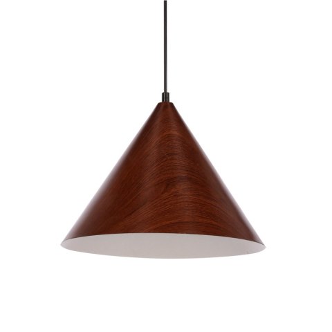 DUNCA LAMPA WISZĄCA 32CM E27 KLOSZ CIEMNY ORZECHOWY