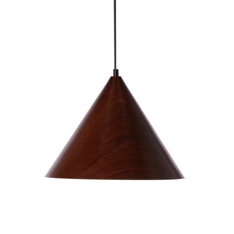 DUNCA LAMPA WISZĄCA 32CM E27 KLOSZ CIEMNY ORZECHOWY