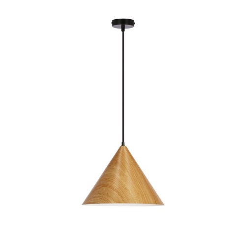 DUNCA LAMPA WISZĄCA 32CM E27 KLOSZ JASNY DĘBOWY