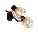 Lampa sufitowa listwa ścienna czarna klosz miedziany Acrobat 92-22202