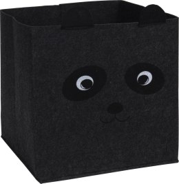 Pudełko do regału Panda szare ciemne filcowe