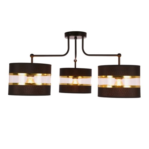 ANDY LAMPA WISZĄCA CZARNY E27 ABAŻUR CZARNY+ZŁOTY