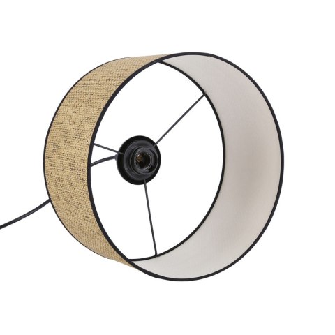 Anaka Lampa Wisząca Czarny 1X40W E27 Abażur Plecionka Beżowo-Brązowa