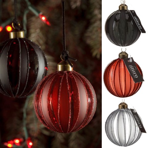 Bombka szklana bordowa DUTTON_Aluro