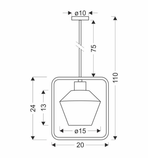 Niko Lampa Wisząca Czarny 1X40W E27 Klosz Bezbarwny Karbowany
