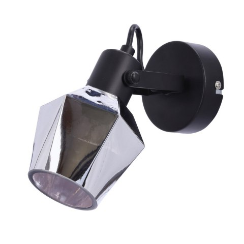 Randi lampa kinkiet czarny matowy 1x15w e14 klosz dymiony Randi lampa kinkiet czarny matowy 1x15w e14 klosz dymiony
