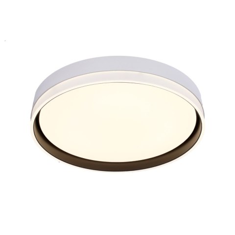 Florida lampa sufitowa plafon biały+czarny 24w led 39 cm klosz biały