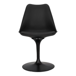 Krzesło Tulip Basic czarne/czarna poduszka