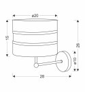 Andy lampa kinkiet czarny 1X40W E27 abażur biały + złoty 21-05922