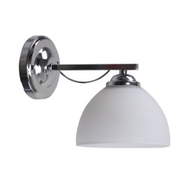 Filona Lampa Kinkiet Chromowy 1X40 E27 Klosz Biały