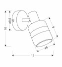 Yuki Lampa Kinkiet Czarny Matowy 1X15W E14 Klosz Dymiony