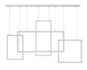 Lampa Led Wiszące Prostokąty 75W biała 4000K DL-G04