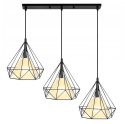 Lampa Loft Diament x3 Prosta