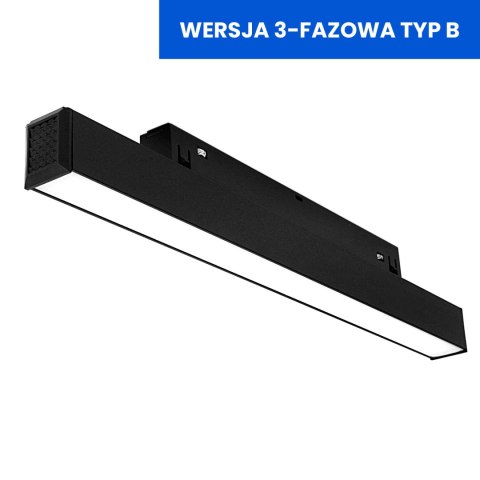 Linia Led do szyn magnetycznych 12W 3000K DDCX-FG300 - TYP B