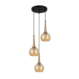 Lampa wisząca Italux , żyrandol do sypialni, salonu FAVERA PND-42361-3A-BRO-AMB