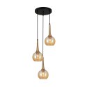 Lampa wisząca Italux , żyrandol do sypialni, salonu FAVERA PND-42361-3A-BRO-AMB